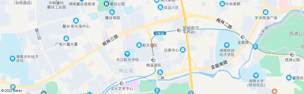 长沙麓景路燕航路口_公交站地图_长沙公交_妙搜公交查询2024