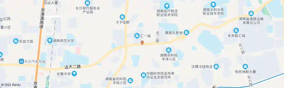 长沙农科院北门_公交站地图_长沙公交_妙搜公交查询2024