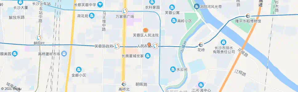 长沙古曲路人民路口_公交站地图_长沙公交_妙搜公交查询2024