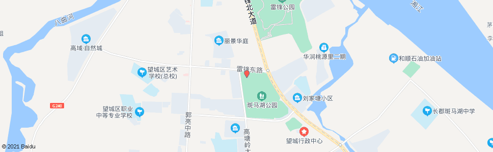 长沙斑马湖_公交站地图_长沙公交_妙搜公交查询2024