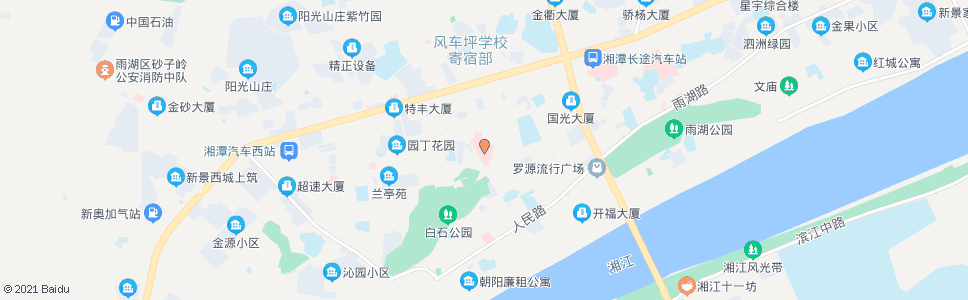 湘潭二医院(白石公园)_公交站地图_湘潭公交_妙搜公交查询2024