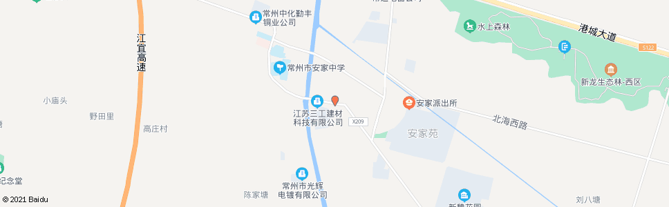 常州安家舍(安家西桥东)_公交站地图_常州公交_妙搜公交查询2024