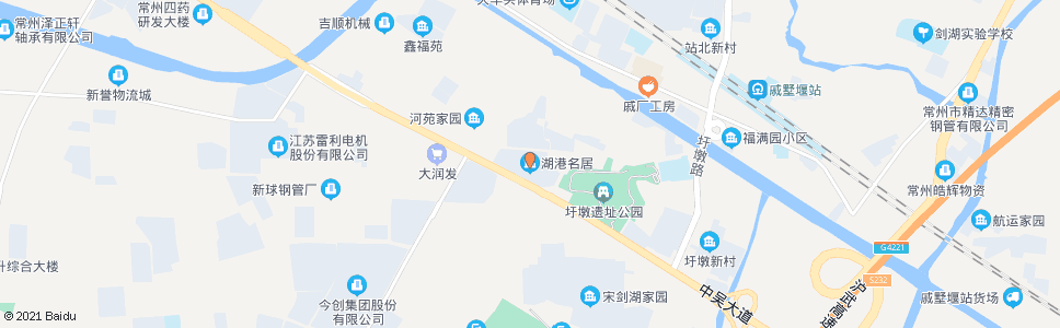 常州湖港名居_公交站地图_常州公交_妙搜公交查询2024