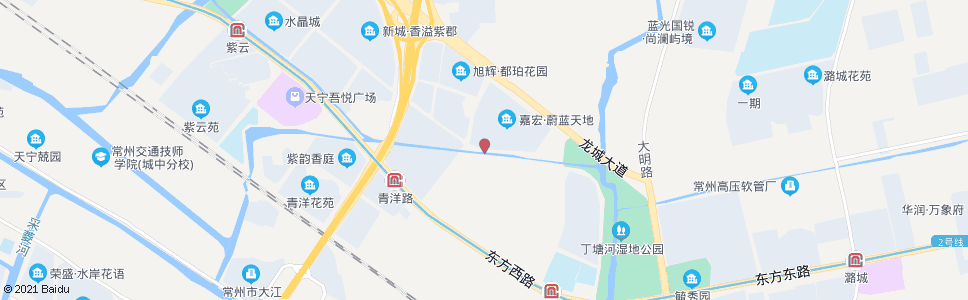 常州蔚蓝天地西_公交站地图_常州公交_妙搜公交查询2024
