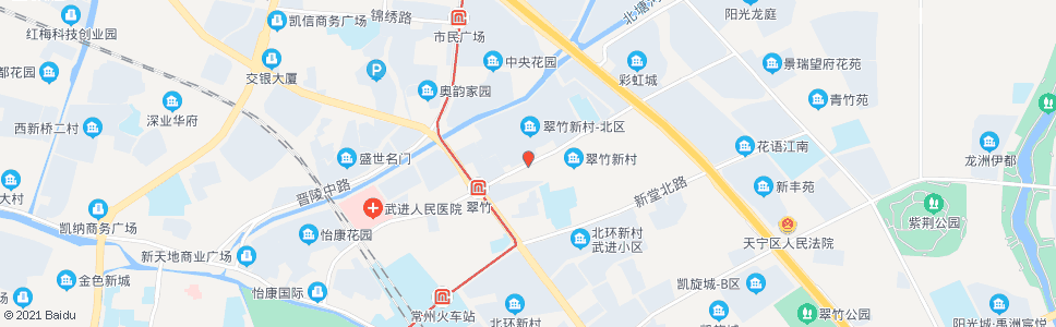 常州翠竹西站_公交站地图_常州公交_妙搜公交查询2024