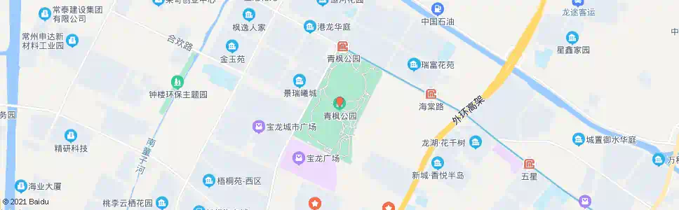 常州青枫公园东_公交站地图_常州公交_妙搜公交查询2024