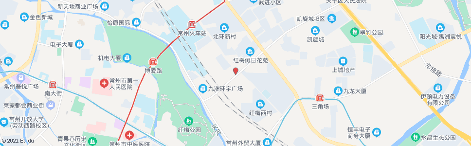 常州红梅街道西_公交站地图_常州公交_妙搜公交查询2024