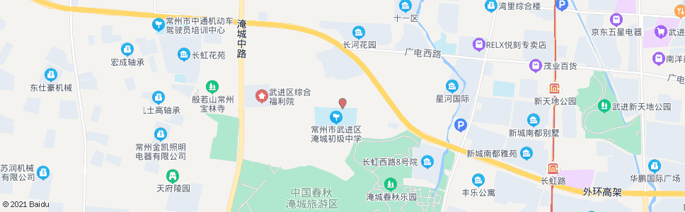 常州淹城中学北_公交站地图_常州公交_妙搜公交查询2024