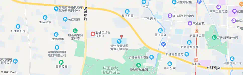 常州淹城中学北_公交站地图_常州公交_妙搜公交查询2024