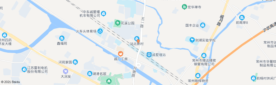 常州北建新村西_公交站地图_常州公交_妙搜公交查询2024