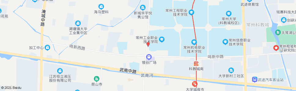 常州轻工学院西门_公交站地图_常州公交_妙搜公交查询2024