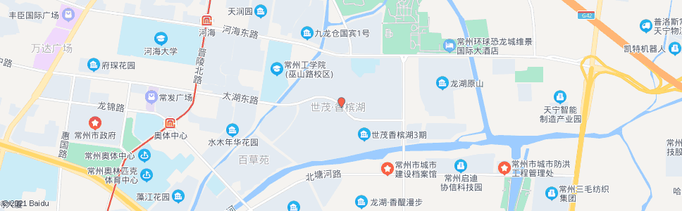 常州世茂香槟湖_公交站地图_常州公交_妙搜公交查询2024