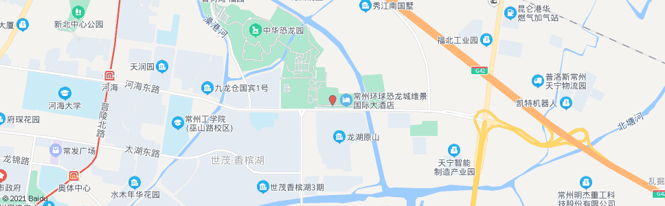 常州恐龙谷温泉_公交站地图_常州公交_妙搜公交查询2024
