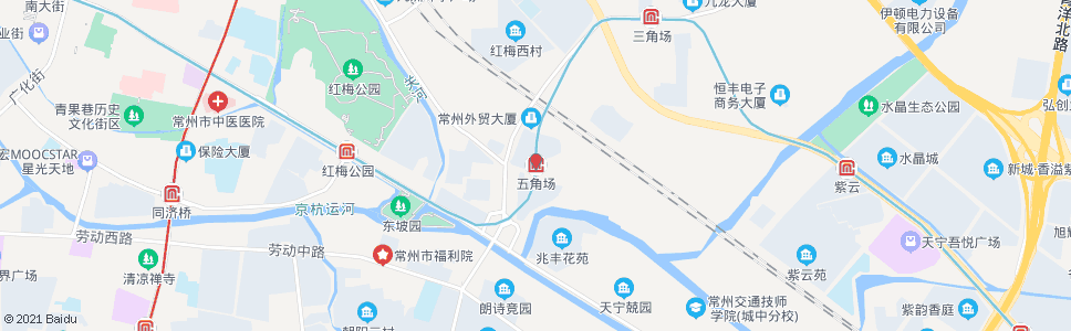 常州五角场_公交站地图_常州公交_妙搜公交查询2024