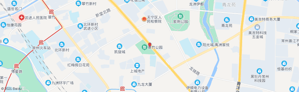 常州翠竹公园_公交站地图_常州公交_妙搜公交查询2024