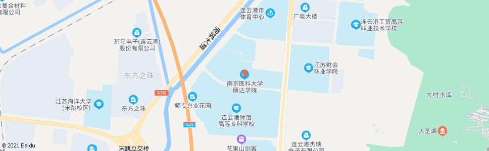 连云港康达学院(西)_公交站地图_连云港公交_妙搜公交查询2024