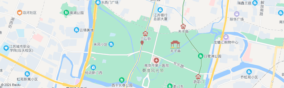 南京中山南路新桥_公交站地图_南京公交_妙搜公交查询2024