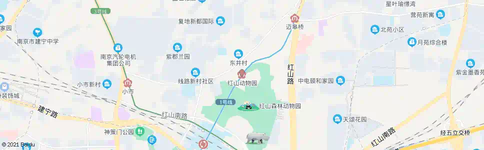 南京红山动物园_公交站地图_南京公交_妙搜公交查询2024