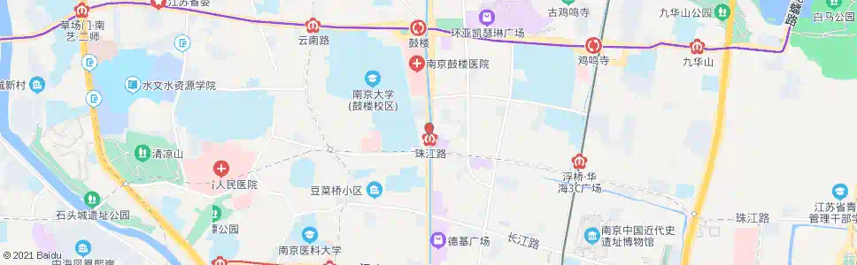 南京中山路珠江路北_公交站地图_南京公交_妙搜公交查询2024