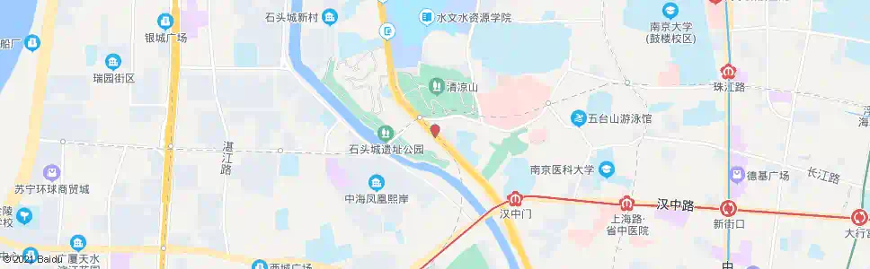 南京虎踞路清凉山_公交站地图_南京公交_妙搜公交查询2024