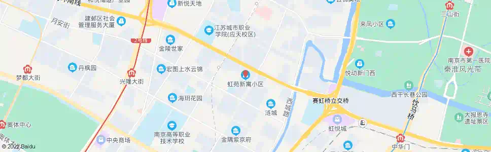 南京虹苑新寓_公交站地图_南京公交_妙搜公交查询2024