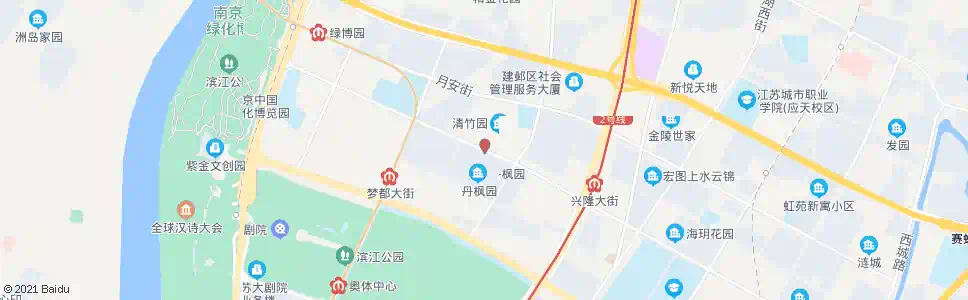 南京清竹园南门_公交站地图_南京公交_妙搜公交查询2024