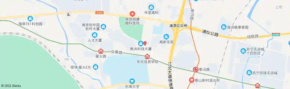 南京高新路丽景路_公交站地图_南京公交_妙搜公交查询2024