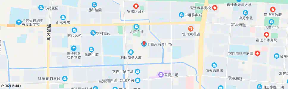 宿迁千百美商务广场_公交站地图_宿迁公交_妙搜公交查询2024