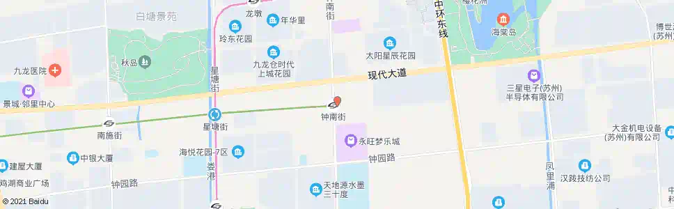 苏州钟南街首末站_公交站地图_苏州公交_妙搜公交查询2024