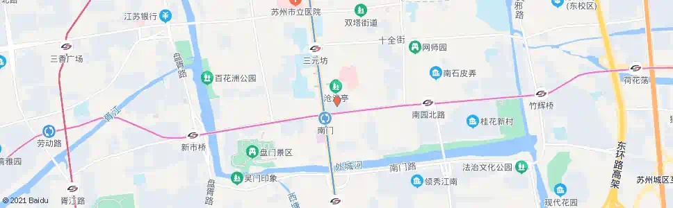 苏州工人文化宫南_公交站地图_苏州公交_妙搜公交查询2024