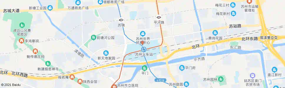 苏州火车站北广场_公交站地图_苏州公交_妙搜公交查询2024