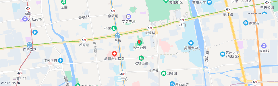 苏州大公园_公交站地图_苏州公交_妙搜公交查询2024