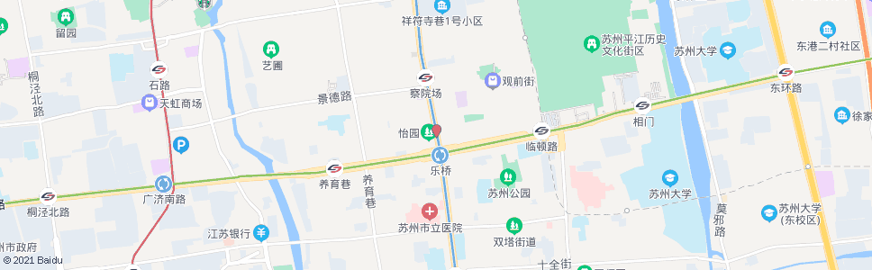 苏州乐桥北_公交站地图_苏州公交_妙搜公交查询2024