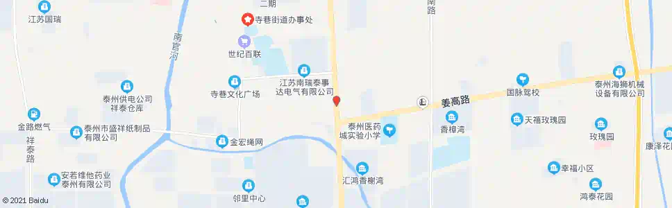 泰州姜高路口_公交站地图_泰州公交_妙搜公交查询2024