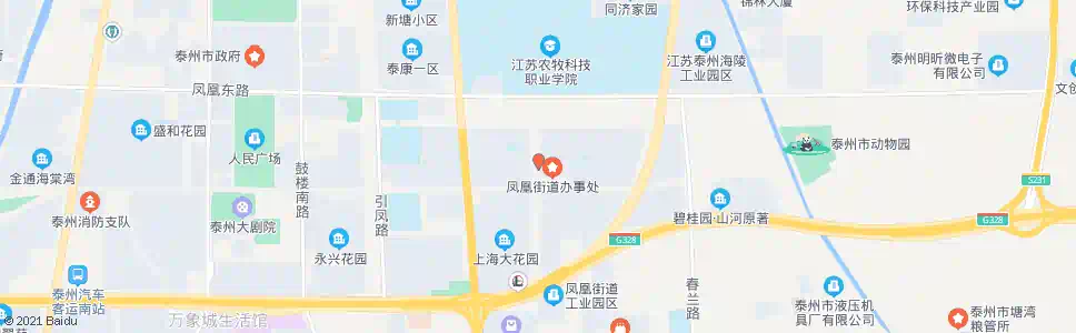 泰州凤凰街道办事处_公交站地图_泰州公交_妙搜公交查询2024