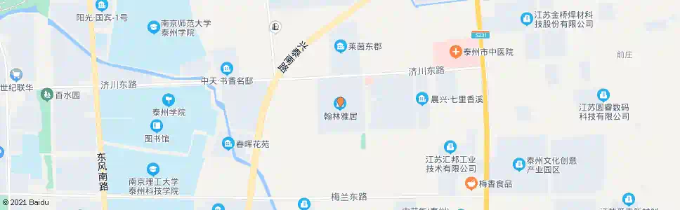 泰州翰林雅居_公交站地图_泰州公交_妙搜公交查询2024