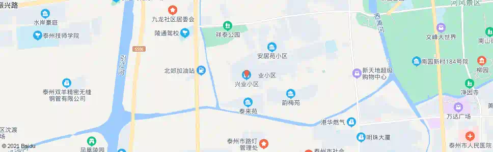 泰州兴业小区_公交站地图_泰州公交_妙搜公交查询2024