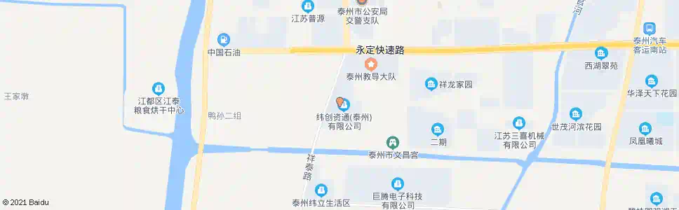 泰州纬创住宿区_公交站地图_泰州公交_妙搜公交查询2024