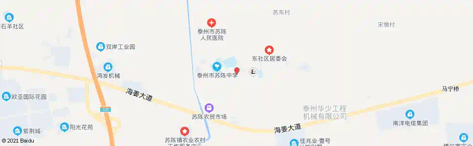 泰州苏陈派出所_公交站地图_泰州公交_妙搜公交查询2024