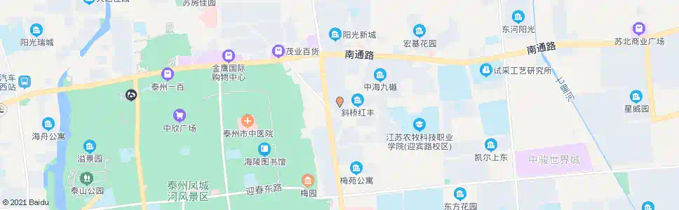 泰州友谊花园_公交站地图_泰州公交_妙搜公交查询2024