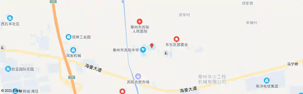 泰州苏陈实验小学_公交站地图_泰州公交_妙搜公交查询2024