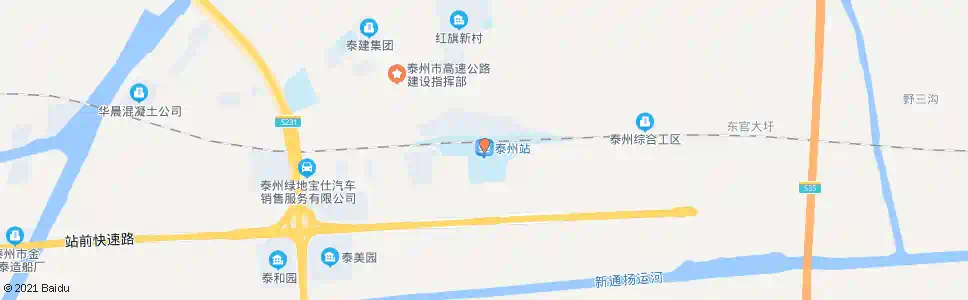 泰州火车站_公交站地图_泰州公交_妙搜公交查询2024