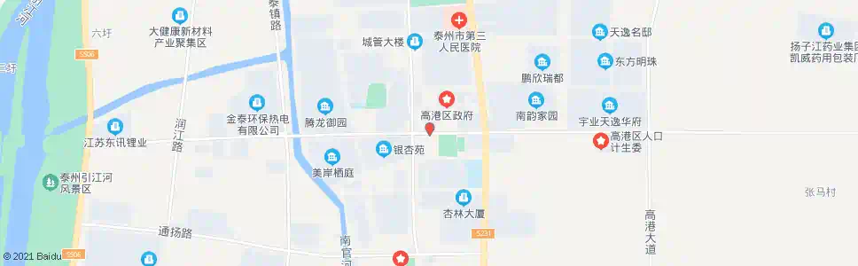 泰州高港区政府_公交站地图_泰州公交_妙搜公交查询2024