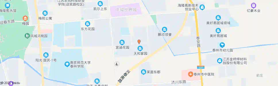 泰州天和家园_公交站地图_泰州公交_妙搜公交查询2024