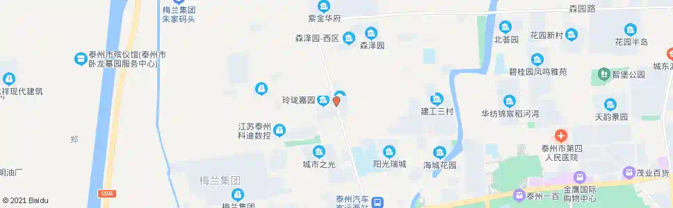 泰州森南村_公交站地图_泰州公交_妙搜公交查询2024