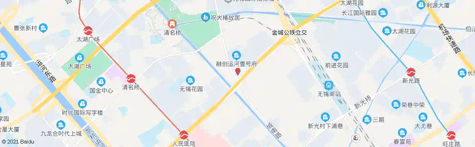 无锡钢铁桥(塘南路)_公交站地图_无锡公交_妙搜公交查询2024