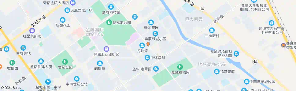 盐城华厦绿城_公交站地图_盐城公交_妙搜公交查询2024