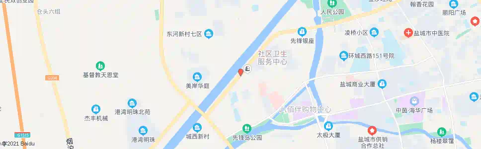 盐城健康路黄海路口_公交站地图_盐城公交_妙搜公交查询2024