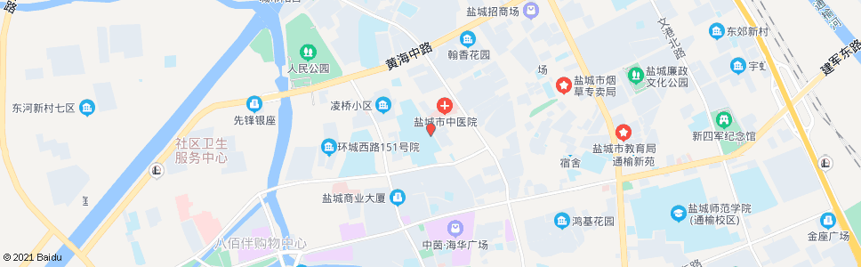 盐城盐城市高级实验中学_公交站地图_盐城公交_妙搜公交查询2024