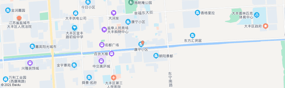 盐城康平路小学(第五小学)_公交站地图_盐城公交_妙搜公交查询2024